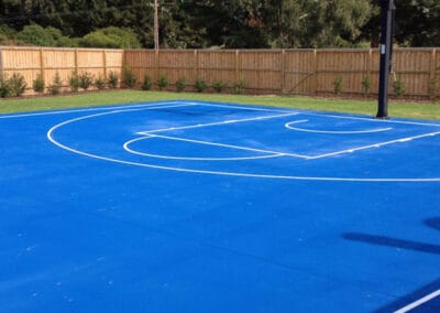 Basketball court line marking