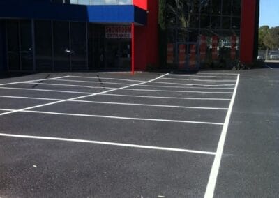 Linemarking Solutions painted the car park linemarking out the front of the business estate.