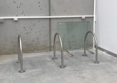 Ubars which offer cyclists easy ways to secure their bikes. Also useful as a protection barrier.