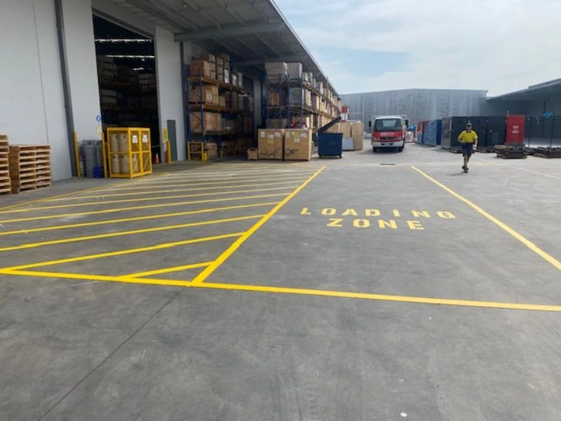 Loading Bay Line Marking with BKB Pumps